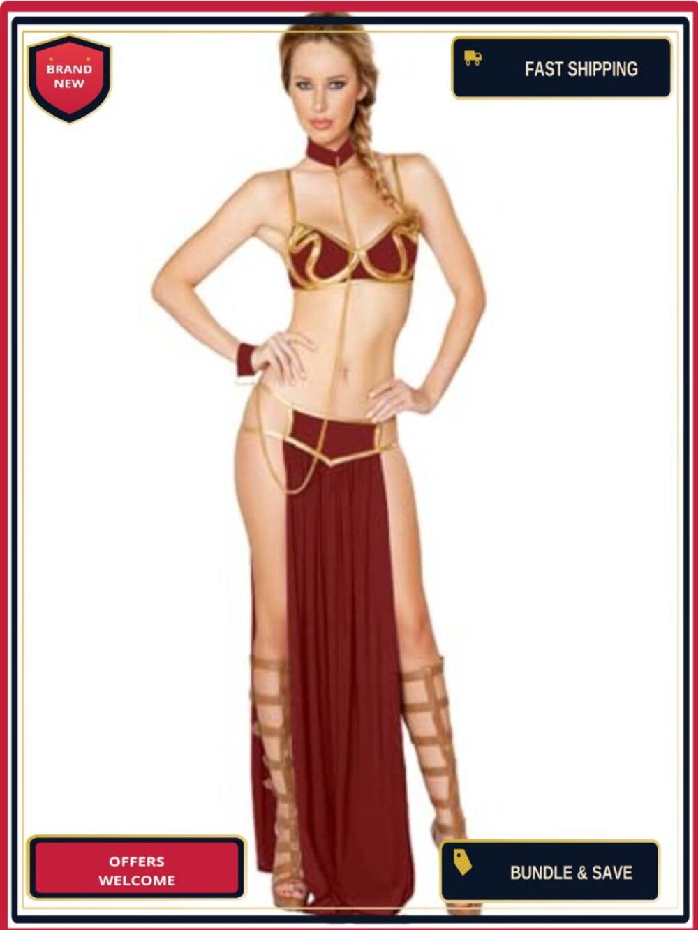 Princess Slave French Maid Costume Set Women's Role Play Outfit
